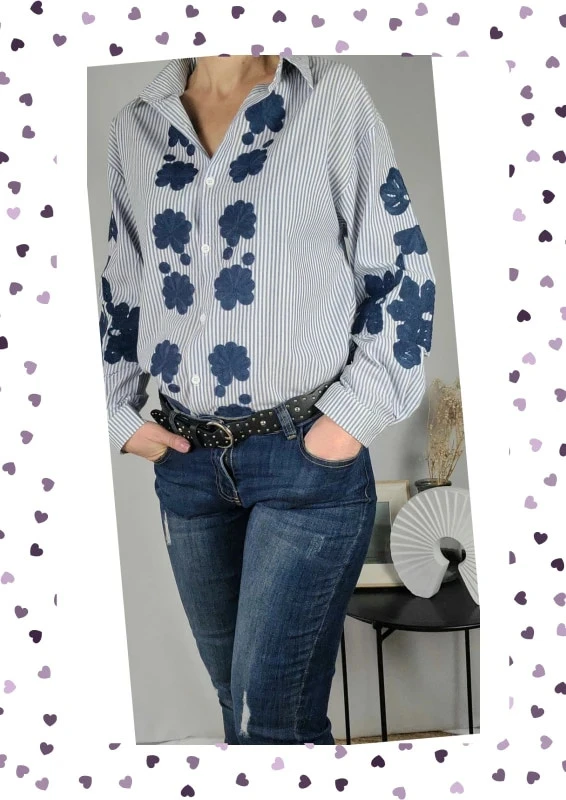 Camisa bordada – 100% algodón – Musy Muse – Nueva - Varias tallas disponibles – photo 6